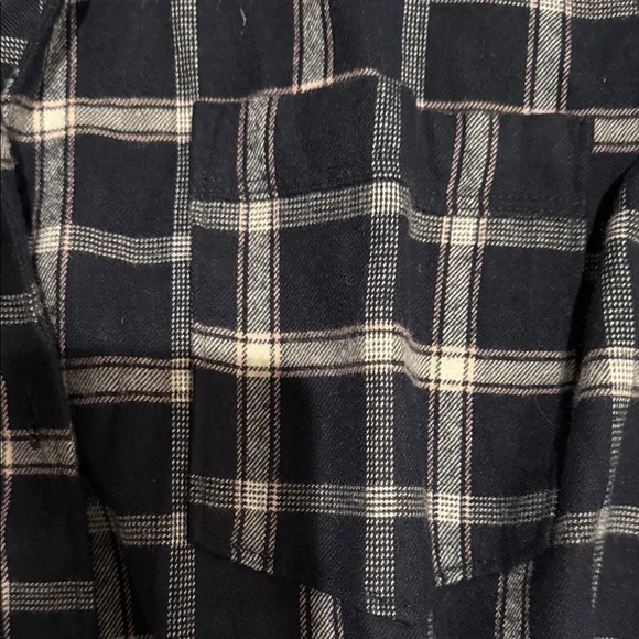 Abercrombie & Fitch Sz M Women’s Boyfriend Flannels-Black, White, Pink, and Blue - Picture 7 of 9